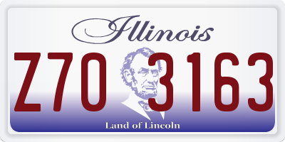 IL license plate Z703163