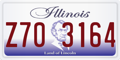 IL license plate Z703164