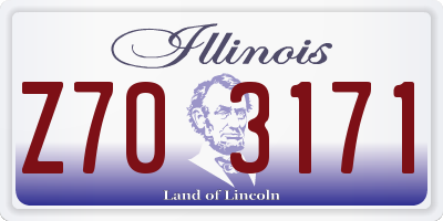 IL license plate Z703171