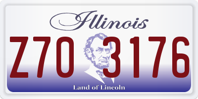 IL license plate Z703176