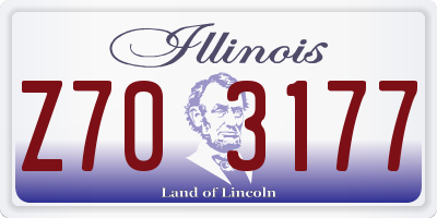 IL license plate Z703177