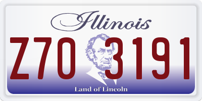 IL license plate Z703191