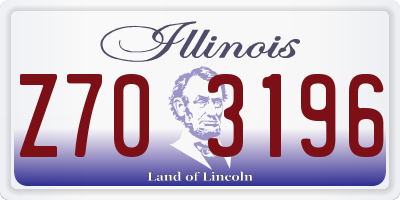 IL license plate Z703196