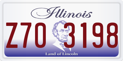 IL license plate Z703198