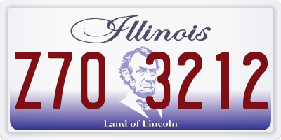 IL license plate Z703212