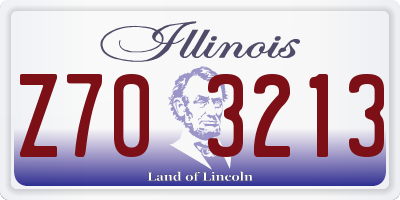 IL license plate Z703213