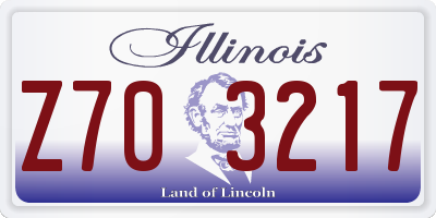 IL license plate Z703217