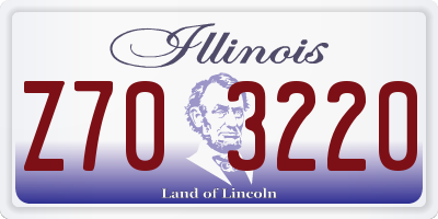 IL license plate Z703220
