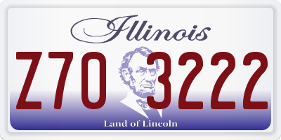 IL license plate Z703222
