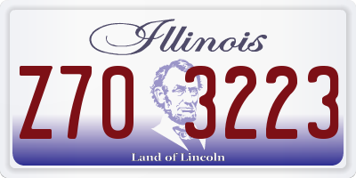 IL license plate Z703223