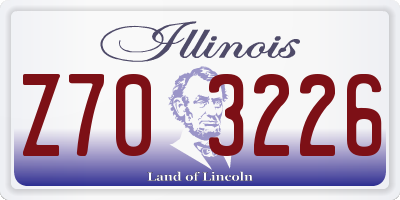 IL license plate Z703226