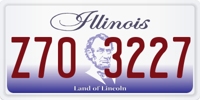 IL license plate Z703227