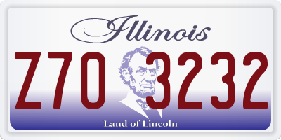 IL license plate Z703232