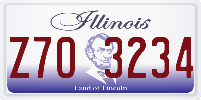 IL license plate Z703234