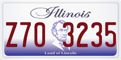 IL license plate Z703235