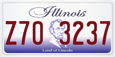 IL license plate Z703237