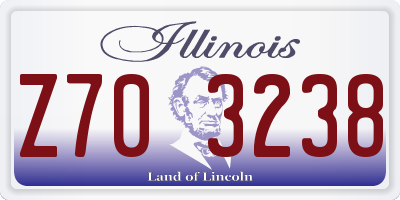 IL license plate Z703238