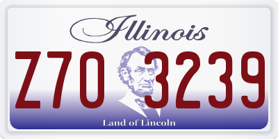 IL license plate Z703239