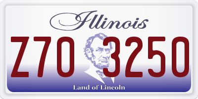 IL license plate Z703250