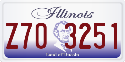 IL license plate Z703251