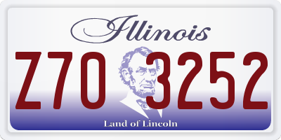 IL license plate Z703252