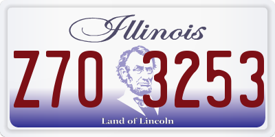 IL license plate Z703253