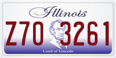 IL license plate Z703261