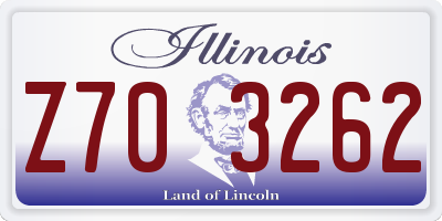 IL license plate Z703262
