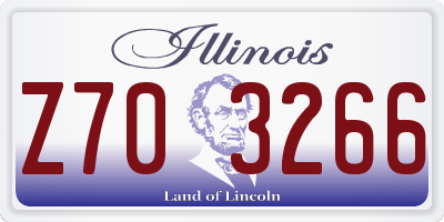 IL license plate Z703266