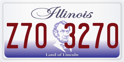 IL license plate Z703270