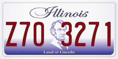 IL license plate Z703271