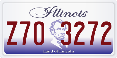 IL license plate Z703272