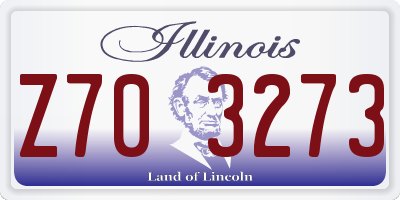 IL license plate Z703273