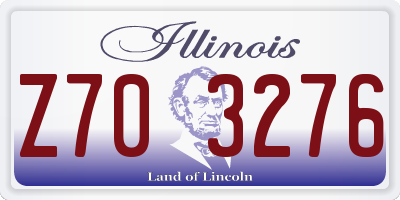 IL license plate Z703276