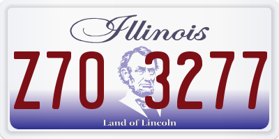 IL license plate Z703277