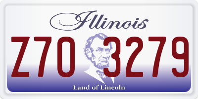 IL license plate Z703279