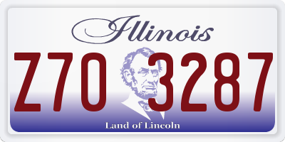 IL license plate Z703287