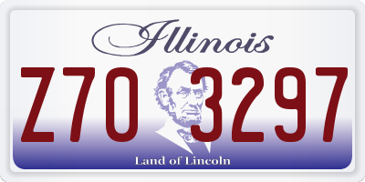 IL license plate Z703297