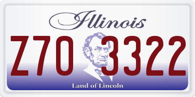 IL license plate Z703322