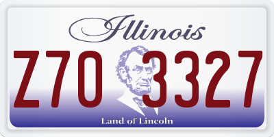 IL license plate Z703327