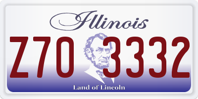 IL license plate Z703332