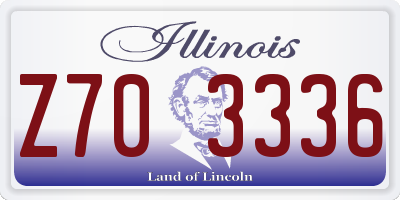 IL license plate Z703336