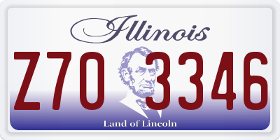 IL license plate Z703346