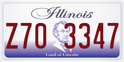 IL license plate Z703347