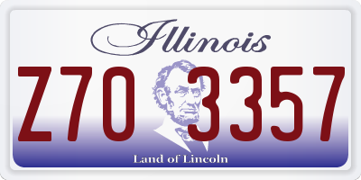 IL license plate Z703357