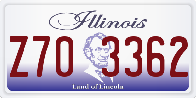 IL license plate Z703362