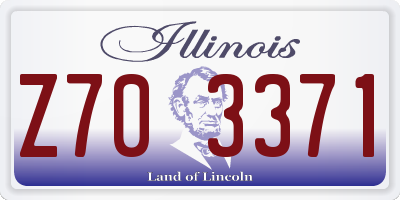 IL license plate Z703371