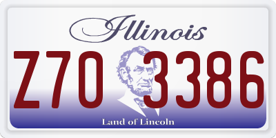 IL license plate Z703386