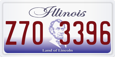 IL license plate Z703396