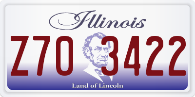 IL license plate Z703422